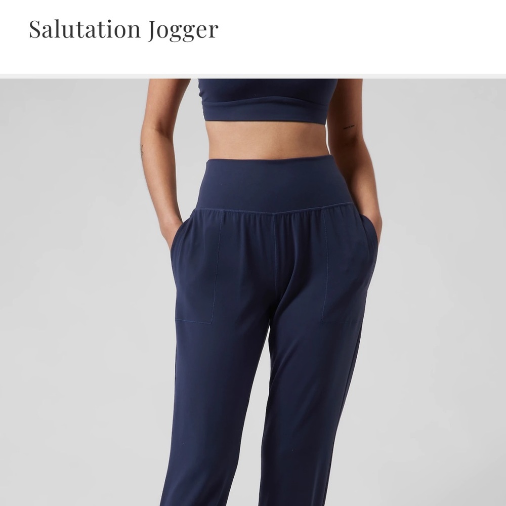 NWT, ATHLETA Salutation Jogger, light blue.